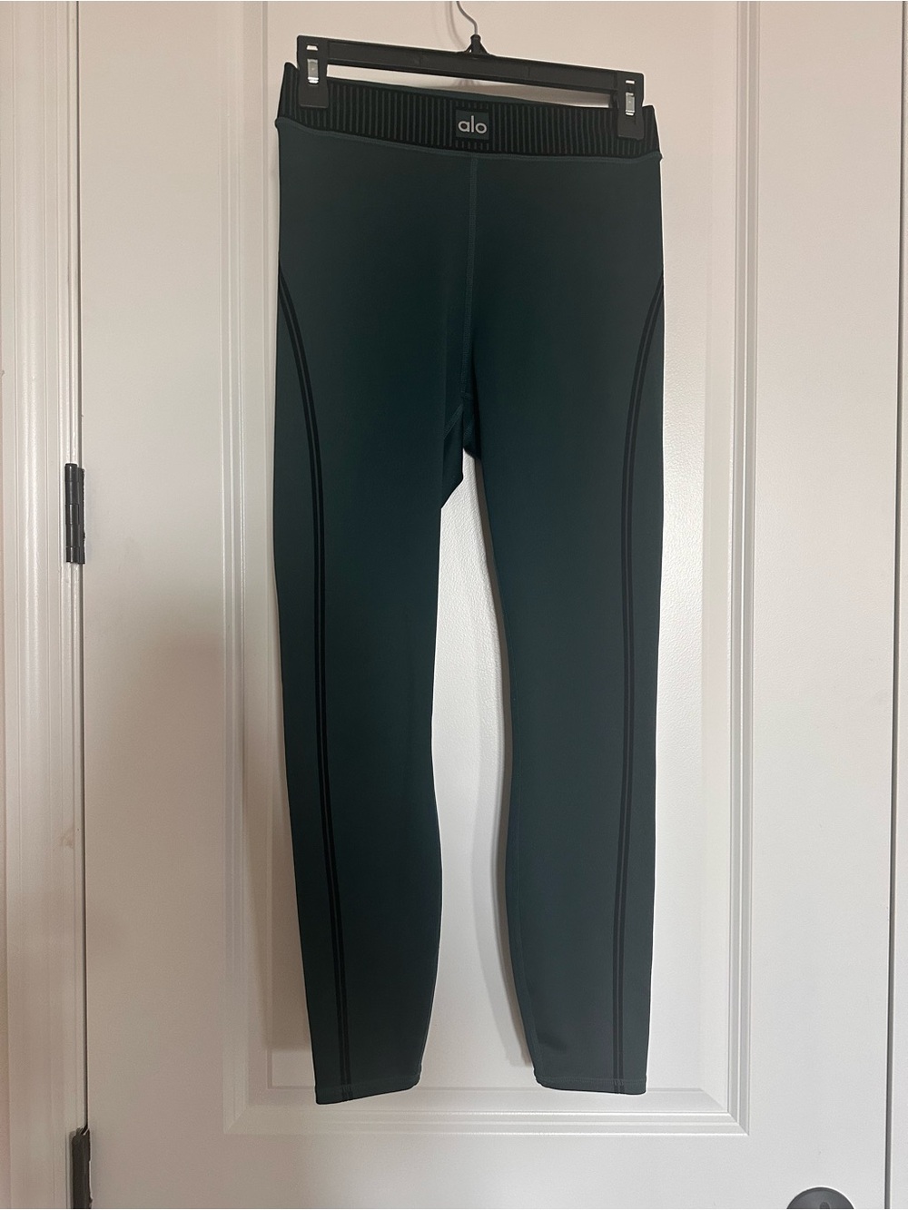 Alo Yoga Set: Line Up 7/8 Legging & Line Up Bra in Winter Ivy - Med - Picture 3 of 11